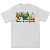 Dove Grey Peace Love Ducks Premium Tee - LillyAllenDesigns