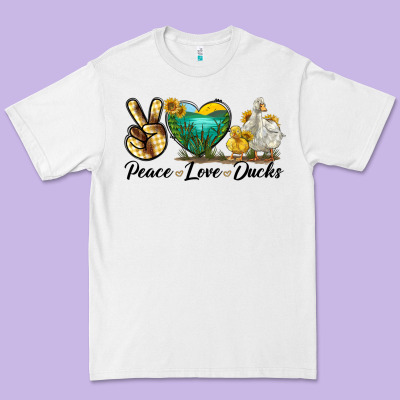 Peace Love Ducks Premium Tee Designed By Lillyallendesigns