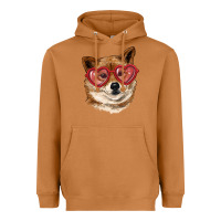 Meerkat shiba inu with love glasses Heavyweight Hoodie - RanaPortraitStore