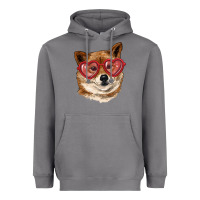 Storm shiba inu with love glasses Heavyweight Hoodie - RanaPortraitStore