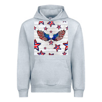 Heather Grey patriotic eagle wing Urban Hoodie - BundleAndBundleShop