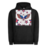 Pigment Black patriotic eagle wing Urban Hoodie - BundleAndBundleShop