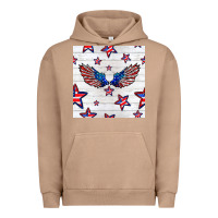 Pigment Burro patriotic eagle wing Urban Hoodie - BundleAndBundleShop