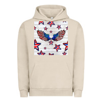 Pigment French Oak patriotic eagle wing Urban Hoodie - BundleAndBundleShop