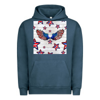 Pigment Midnight Navy patriotic eagle wing Urban Hoodie - BundleAndBundleShop
