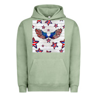 Pigment Oil Green patriotic eagle wing Urban Hoodie - BundleAndBundleShop