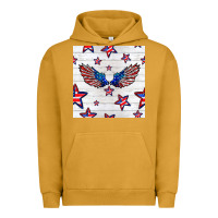 Pigment Peanut Butter patriotic eagle wing Urban Hoodie - BundleAndBundleShop