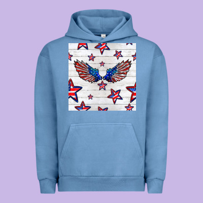 Patriotic Eagle Wing Urban Hoodie Designed By Bundleandbundleshop