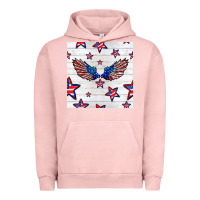 Pigment Salmon patriotic eagle wing Urban Hoodie - BundleAndBundleShop
