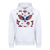 White patriotic eagle wing Urban Hoodie - BundleAndBundleShop