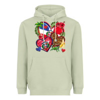 Matcha dominican republic  hearts Heavyweight Hoodie - texasbilliewilder