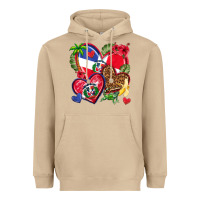 Mushroom dominican republic  hearts Heavyweight Hoodie - texasbilliewilder