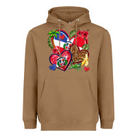 Toasted Coconut dominican republic  hearts Heavyweight Hoodie - texasbilliewilder