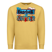 Antique Gold baseball sister with leopard Premium Sweatshirt - Zillion Design Studio