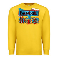 Lemon baseball sister with leopard Premium Sweatshirt - Zillion Design Studio