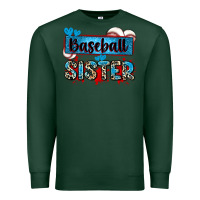Sports Green baseball sister with leopard Premium Sweatshirt - Zillion Design Studio