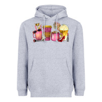 Heather Grey boss lady coffee cups with money Heavyweight Hoodie - texasbilliewilder
