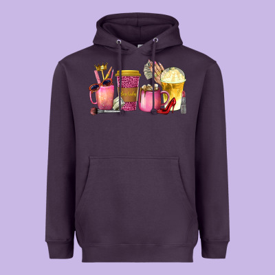 Heavyweight Hoodie boss lady coffee cups with money