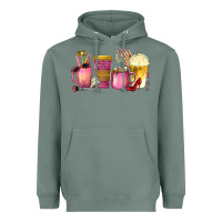 Sage boss lady coffee cups with money Heavyweight Hoodie - texasbilliewilder
