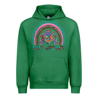 Emerald stay groovy with rainbow and heart Urban Hoodie - Artiststas
