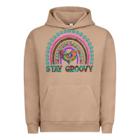 Pigment Burro stay groovy with rainbow and heart Urban Hoodie - Artiststas