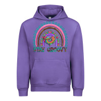 Tulip stay groovy with rainbow and heart Urban Hoodie - Artiststas