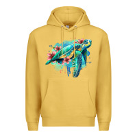 Antique Gold floral turtle Premium Hoodie - Jasminsmagicworld