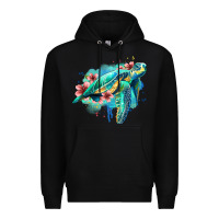 Black floral turtle Premium Hoodie - Jasminsmagicworld