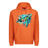 Carrot floral turtle Premium Hoodie - Jasminsmagicworld