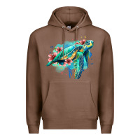 Chestnut floral turtle Premium Hoodie - Jasminsmagicworld