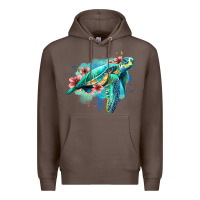 Coffee floral turtle Premium Hoodie - Jasminsmagicworld
