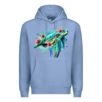 Colony Blue floral turtle Premium Hoodie - Jasminsmagicworld