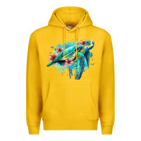 Lemon floral turtle Premium Hoodie - Jasminsmagicworld