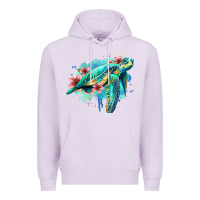 Lilac floral turtle Premium Hoodie - Jasminsmagicworld