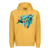Mustard floral turtle Premium Hoodie - Jasminsmagicworld