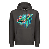 Smoke floral turtle Premium Hoodie - Jasminsmagicworld