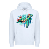 White floral turtle Premium Hoodie - Jasminsmagicworld