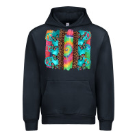 Navy hippie peace sign butterfly leopard and tie dye brushstroke Urban Hoodie - Artiststas