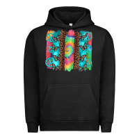 Pigment Black hippie peace sign butterfly leopard and tie dye brushstroke Urban Hoodie - Artiststas