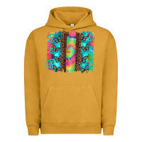 Hippie Peace Sign Butterfly Leopard And Tie Dye Brushstroke Urban Hoodie | Teevron