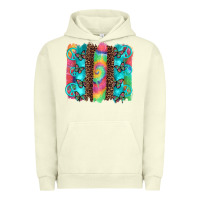 Pigment Pistachio hippie peace sign butterfly leopard and tie dye brushstroke Urban Hoodie - Artiststas