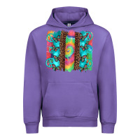 Tulip hippie peace sign butterfly leopard and tie dye brushstroke Urban Hoodie - Artiststas
