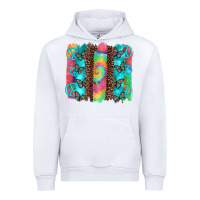 White hippie peace sign butterfly leopard and tie dye brushstroke Urban Hoodie - Artiststas