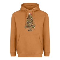 Meerkat Skeleton Christmas Tree Heavyweight Hoodie - RanaPortraitStore