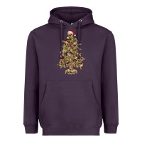 Plum Skeleton Christmas Tree Heavyweight Hoodie - RanaPortraitStore