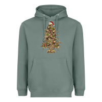 Sage Skeleton Christmas Tree Heavyweight Hoodie - RanaPortraitStore