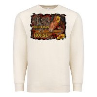 Sandshell all i want for christmas is a horse brown horse Premium Sweatshirt - RanaPortraitStore