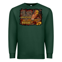 Sports Green all i want for christmas is a horse brown horse Premium Sweatshirt - RanaPortraitStore