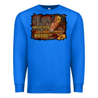 True Royal all i want for christmas is a horse brown horse Premium Sweatshirt - RanaPortraitStore