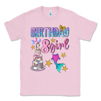 Bubblegum Pink birthday girl 8 Classic Tee - BundleAndBundleShop